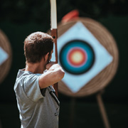 A archer practising