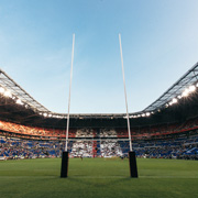 Rugby players in a scrum