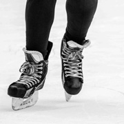 Ice skater on an indoor rink