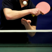 A semi-pro table tennis player