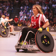 Disabled sportswoman