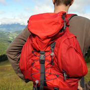 Red rucksack