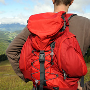 Red rucksack