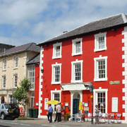 Castle Hotel and Market Street in Aberaeron