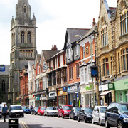 Regent Street in Rugby, Warwickshire